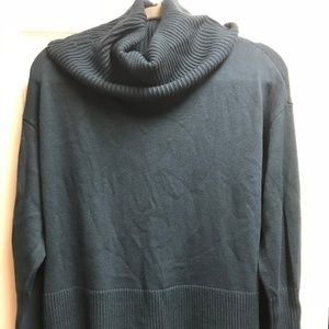 NWT LOFT Turquoise Cowl Neck Sweater